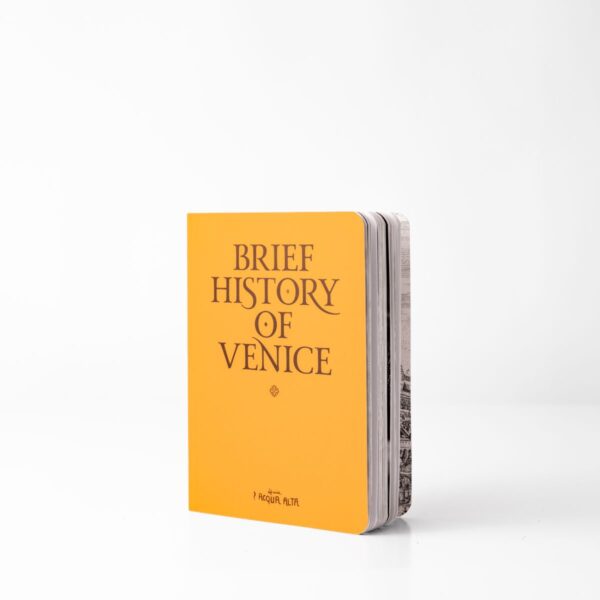 Brief History of Venice - Copertina intera Copertina completa di Brief History of Venice in vista laterale con dorso e pagine visibili