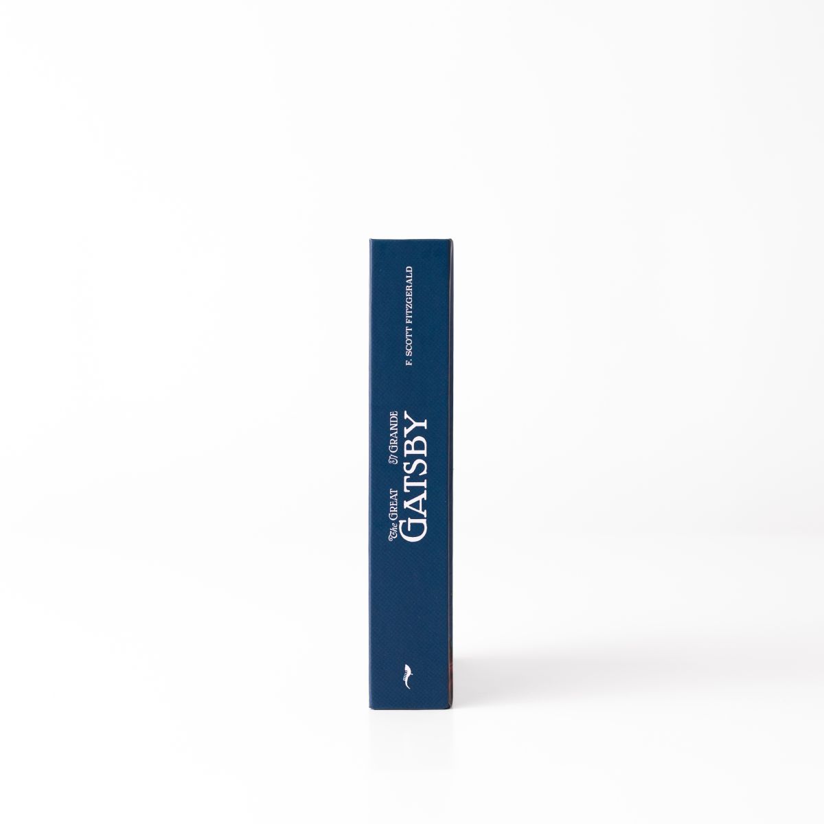 Dorso del libro Il Grande Gatsby con titolo, autore e logo Libreria Acqua Alta