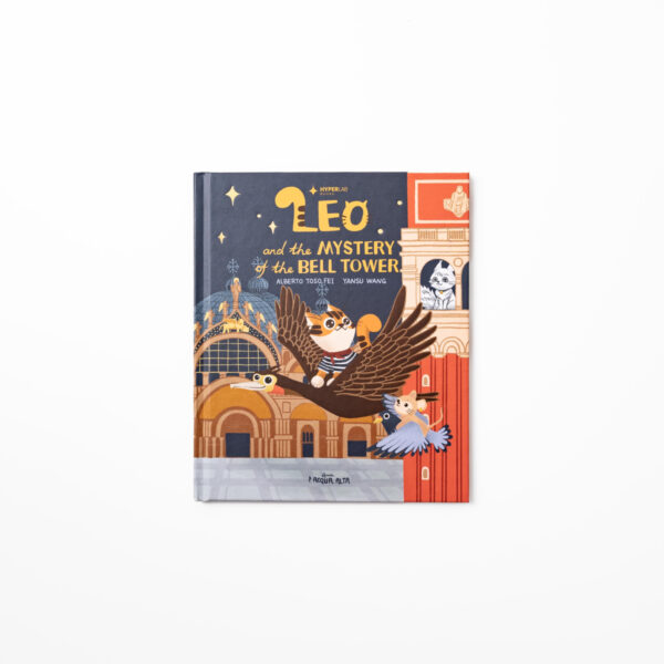 Leo e il mistero del campanile – copertina libro illustrato per bambini, Venezia