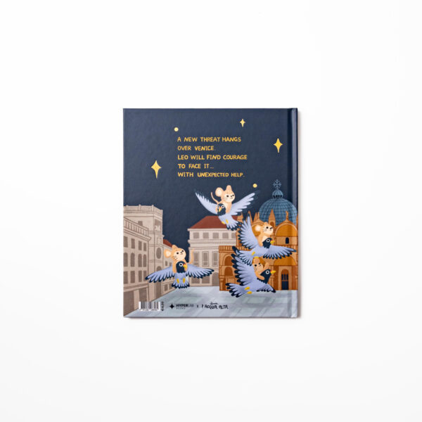 Leo e il mistero del campanile – retro copertina Leo e il mistero del campanile – retro copertina, libro per bambini ambientato a Venezia